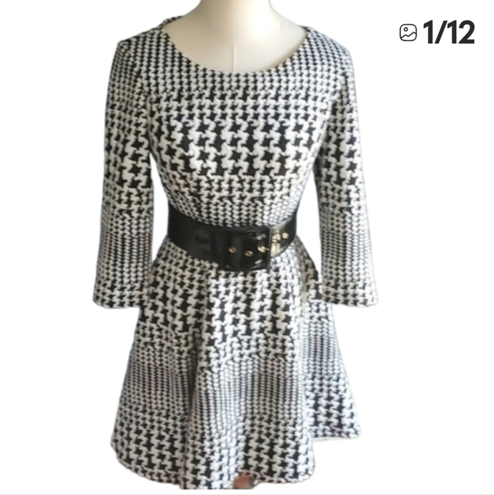 Eliza J jacquard fit and flare knit dress size 8 - Picture 13 of 13